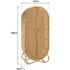Armoire arrondie rotin et cannage miel MANY