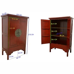 Armoire asiatique hévéa 104x170cm MAORI