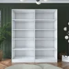 Armoire blanche 4 portes à poignées verticales BYRON