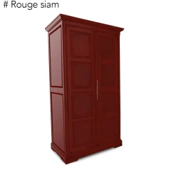 Armoire dressing 2 portes hévéa 110x62x195cm HELENA