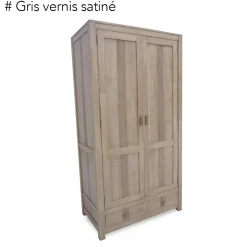 Armoire exotique hévéa 100x195cm GALA