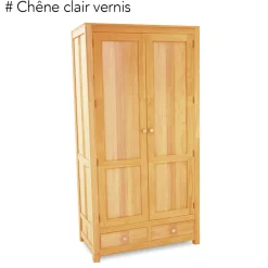 Armoire exotique hévéa 100x195cm GALA