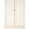 Armoire penderie blanche bois recyclé 107 cm BRISTOL