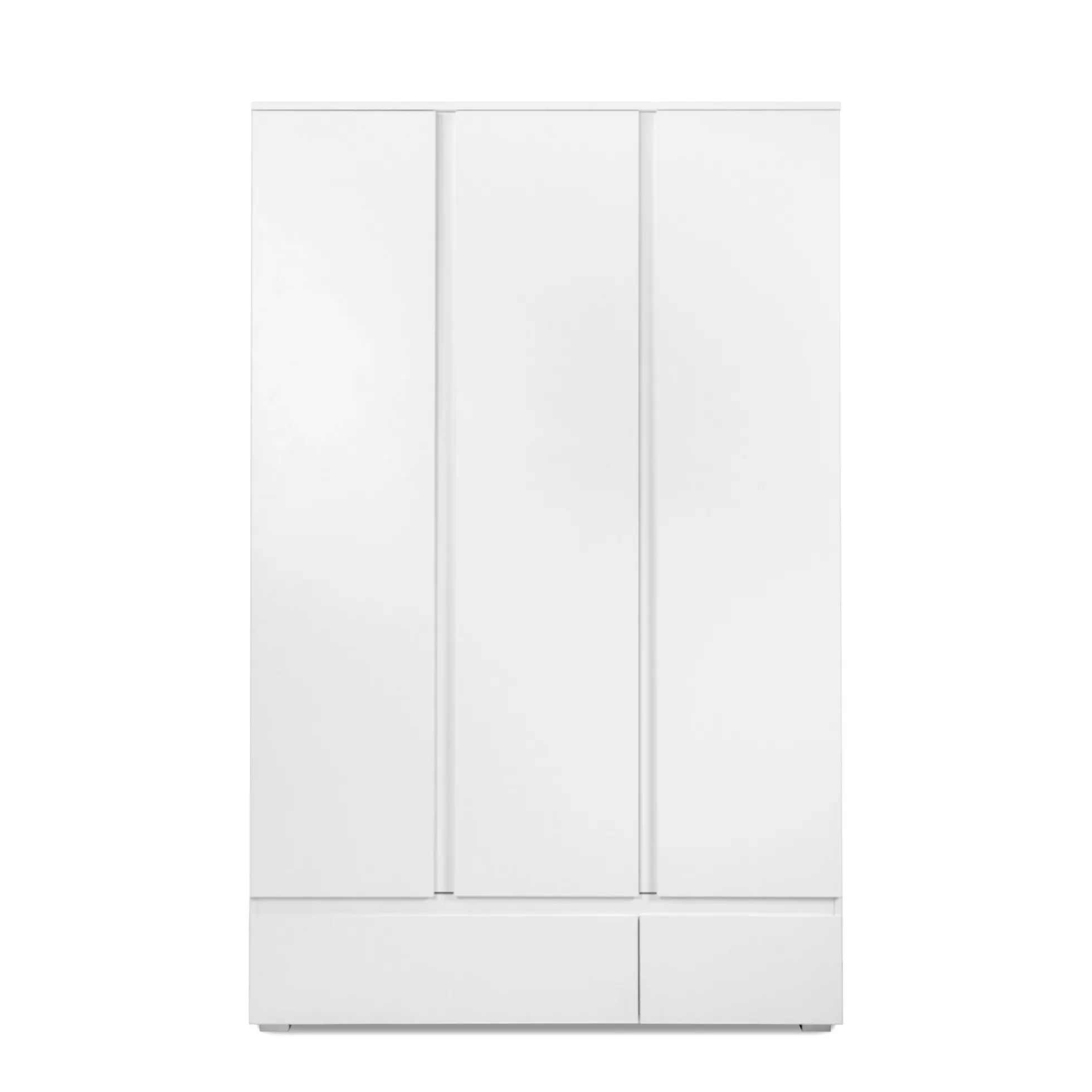 Armoire penderie blanche 3 portes 2 tiroirs ALVA