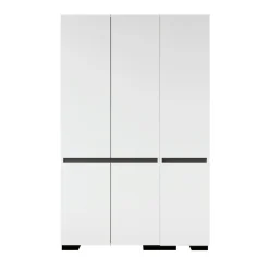 Armoire penderie blanche, 3 portes 1 tringle BYRON