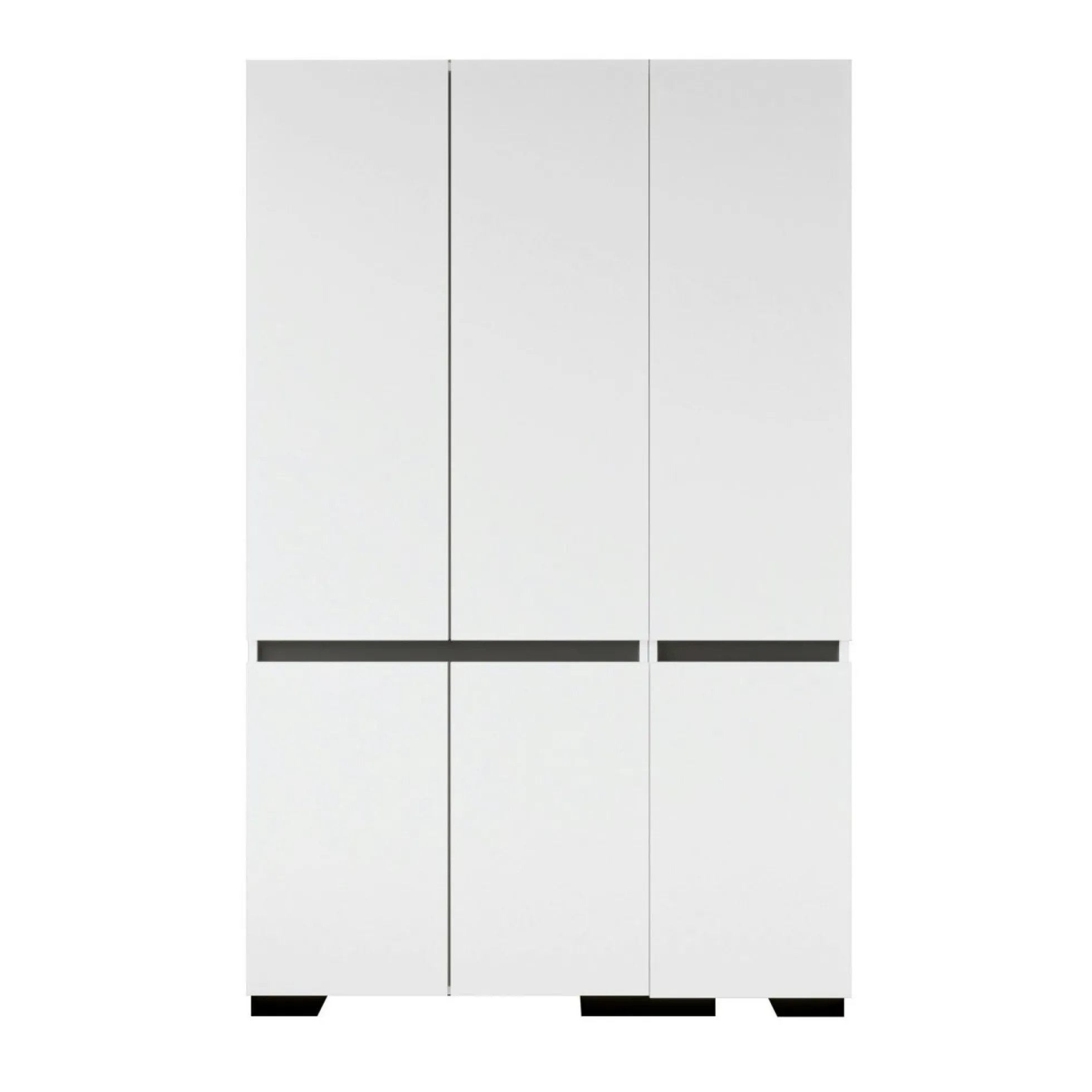 Armoire penderie blanche, 3 portes 1 tringle BYRON