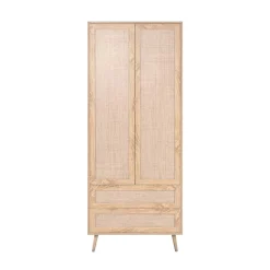 Armoire penderie bohème 2 portes 2 tiroirs SONA