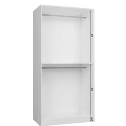 Armoire penderie 2 portes blanche, détail encadrement BYRON