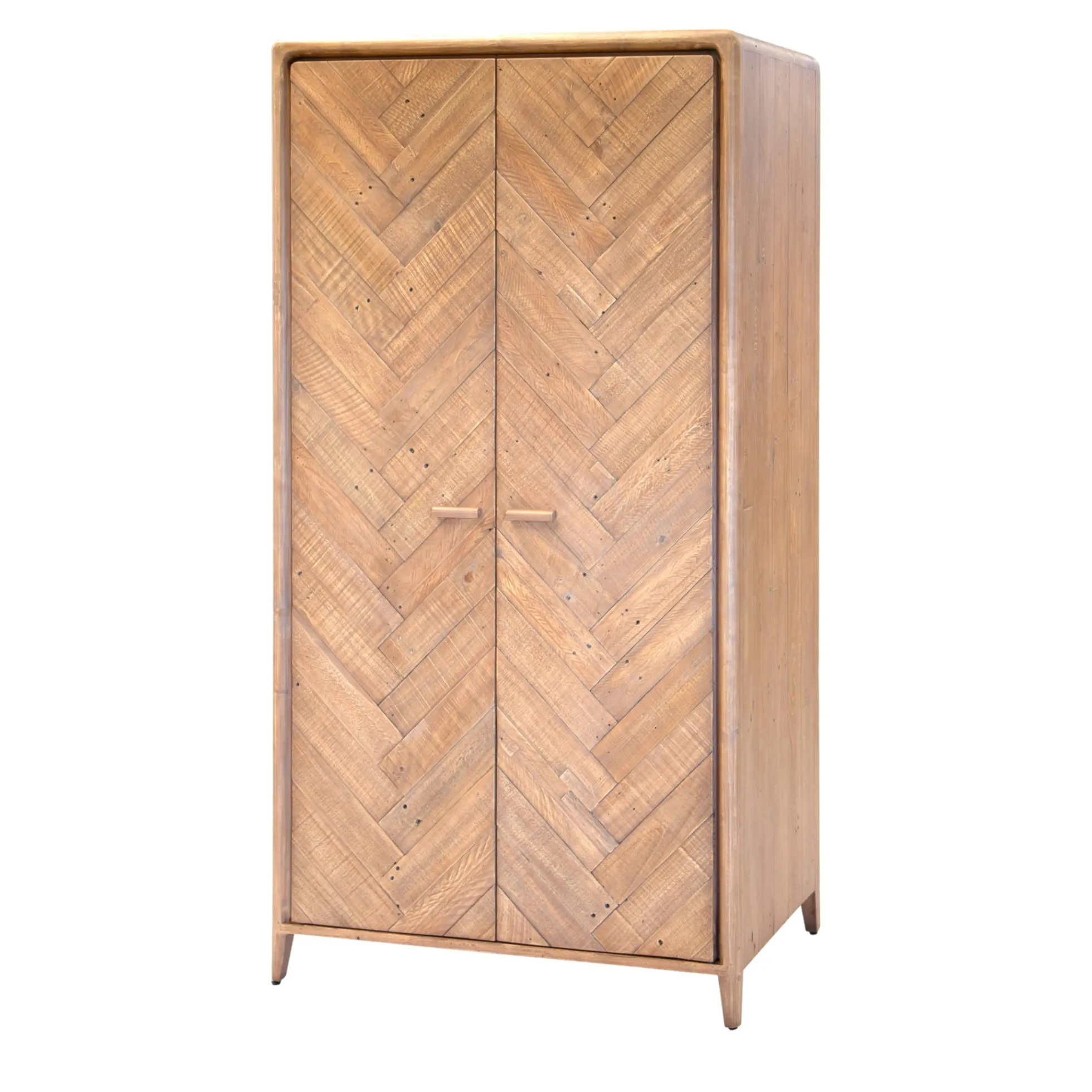 Armoire penderie 2 portes bois recyclé KEARNEY