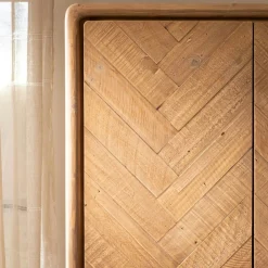 Armoire penderie 2 portes bois recyclé KEARNEY