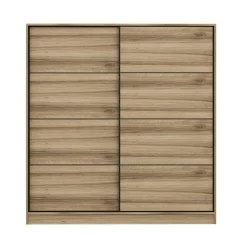 Armoire penderie 2 portes effet bois L.180 cm BYRON