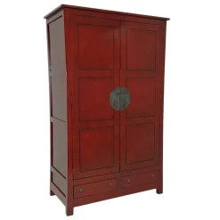 Armoire 2 portes hévéa 120x60x195cm MAORI