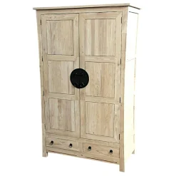 Armoire 2 portes hévéa 120x60x195cm MAORI