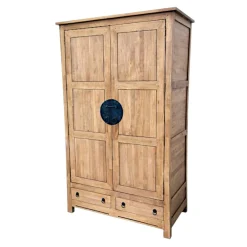 Armoire 2 portes hévéa 120x60x195cm MAORI