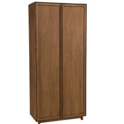 Armoire 2 portes 90x200cm en bois de teck recyclé SWING
