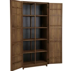 Armoire 2 portes 90x200cm en bois de teck recyclé SWING