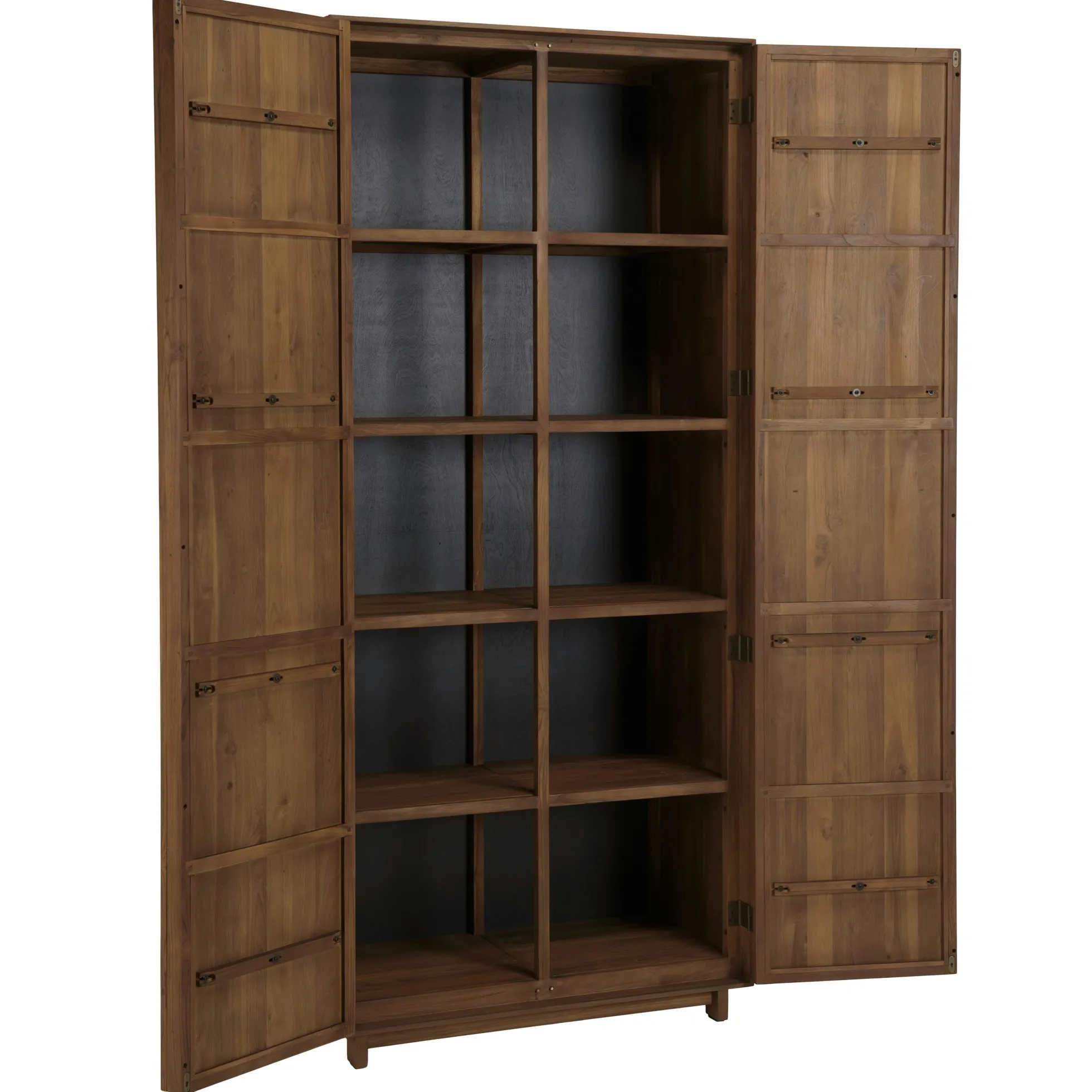 Armoire 2 portes 90x200cm en bois de teck recyclé SWING