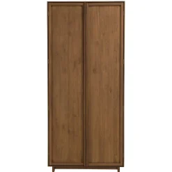 Armoire 2 portes 90x200cm en bois de teck recyclé SWING