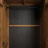 Armoire 2 portes 80x195cm en bois de teck recyclé SWING