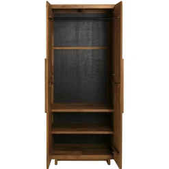 Armoire 2 portes 80x195cm en bois de teck recyclé SWING