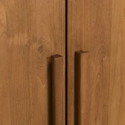 Armoire 2 portes 80x195cm en bois de teck recyclé SWING