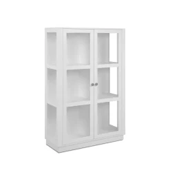 Armoire vitrée blanche 2 portes RAVEN