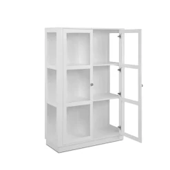 Armoire vitrée blanche 2 portes RAVEN