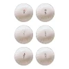 Assiette dessert blanche motifs fleurs, porcelaine (x6) ELDA
