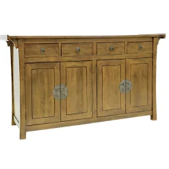 Bahut asiatique hévéa 4 portes 160cm MAORI