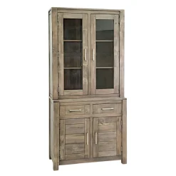 Bahut 2 corps moderne hévéa 100x210cm ATTAN