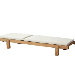 Bain de soleil en bois avec coussin TALIFA