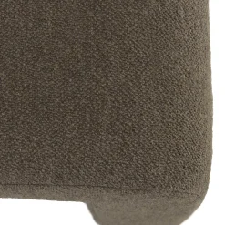 Banc/ Bout de lit en tissu petite bouclette taupe foncé COLOMBUS