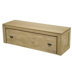 Banc coffre de rangement hévéa 134cm HELENA