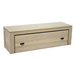 Banc coffre de rangement hévéa 134cm HELENA