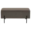 Banc coffre en bouclette marron 95 cm BERLIN