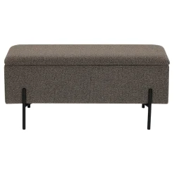 Banc coffre en bouclette marron 95 cm BERLIN