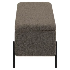 Banc coffre en bouclette marron 95 cm BERLIN