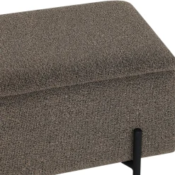 Banc coffre en bouclette marron 95 cm BERLIN