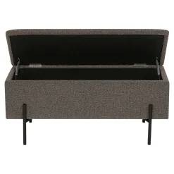 Banc coffre en bouclette marron 95 cm BERLIN