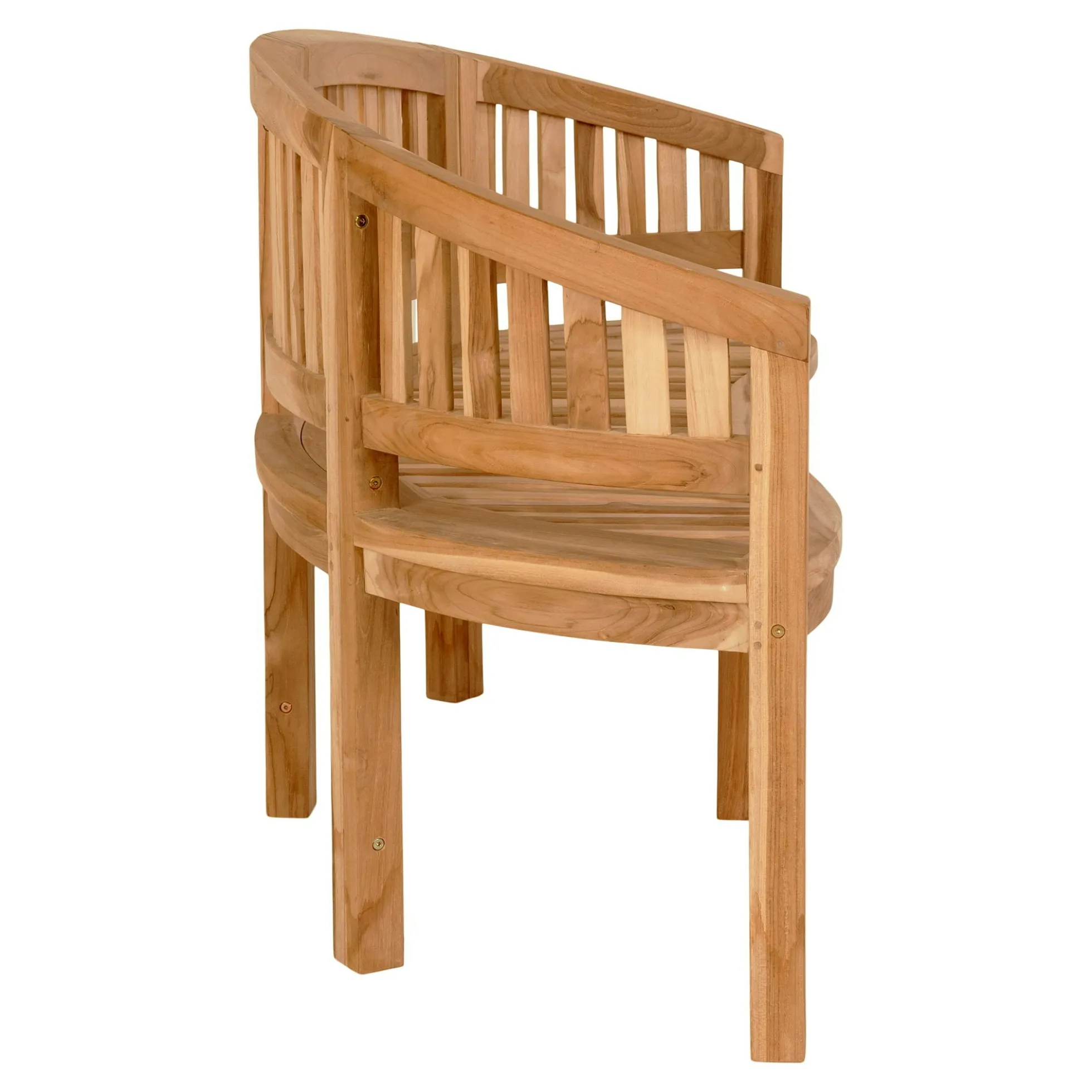 Banc de jardin arrondi en bois de teck 150 cm MENDOZA