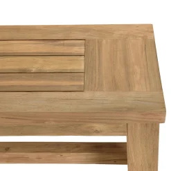 Banc de jardin pieds inclinés teck recyclé 270 cm MANY