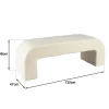 Banc de lit design tissu bouclette écru COLOMBUS