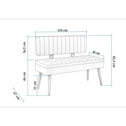 Banc d'entrée avec rangement - tissu gris JENA