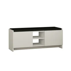Banc d'entrée blanc avec rangement chaussures MARFA