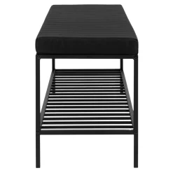Banc d'entrée noir avec rangement chaussures VARDE