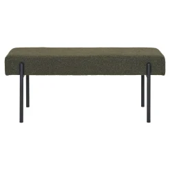Banc d'entrée vert foncé en bouclette, style moderne BRUGES