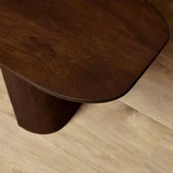 Banc de salle à manger bois foncé pieds courbes 180 cm ALMA