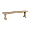 Banc de salle à manger bois pieds en croix 180 cm ASTER