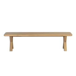 Banc de salle à manger bois pieds en croix 180 cm ASTER