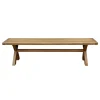 Banc de salle à manger en chêne pieds croisés 200 cm VALMONT